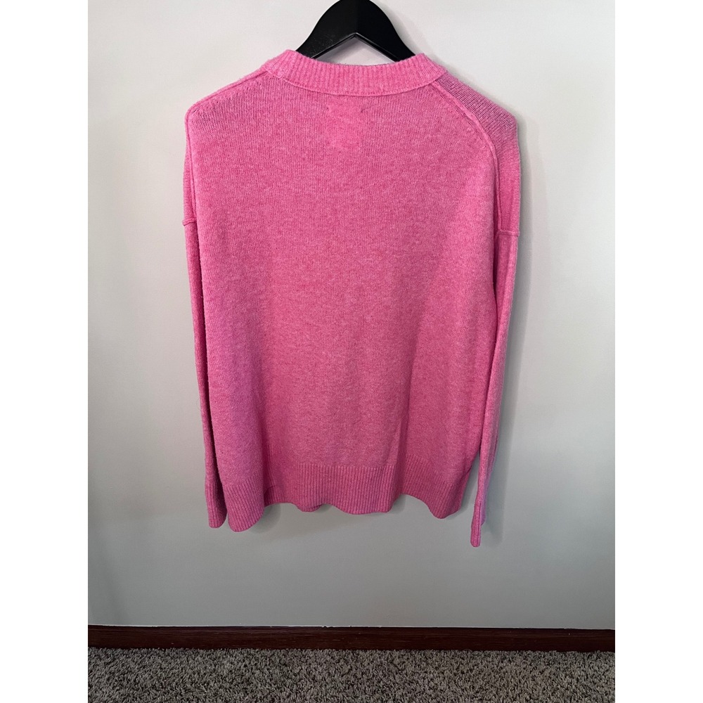Aerie Womens Pink Oversized Crewneck Sweater Knit Pullover Medium M - Picture 2 of 9